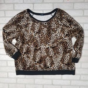 Faded glory 3x 22/24 fuzzy leopard sweater
